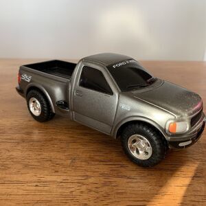 Vtg 1998 Lanard gray Pull String Truck F150‎ 7" Works! Silver